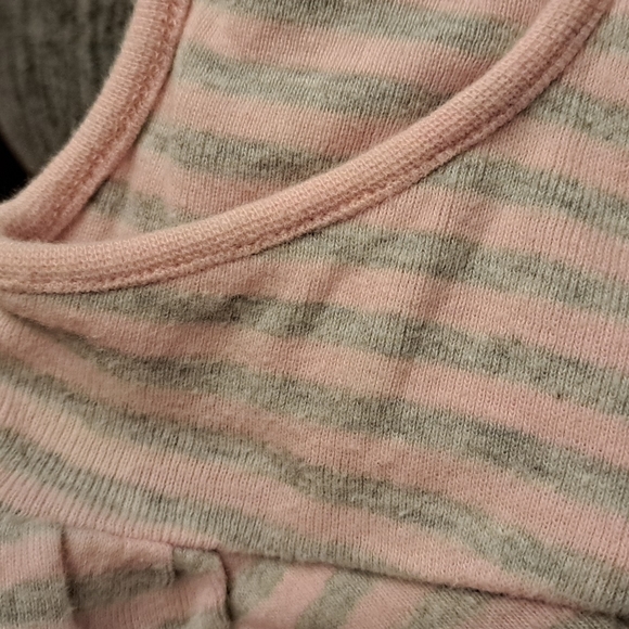 Gymboree girls size 5 striped dress, embroidered crown & heart, asymetric hem - Picture 6 of 6